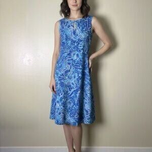 Susan Graver Petite Liquid Knit Sleeveless Midi Dress with Pockets. XL